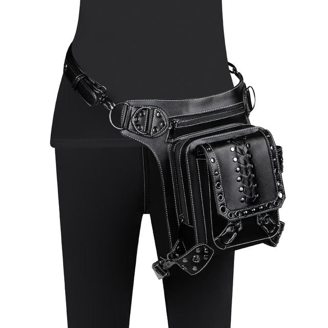 Kobine Steampunk Sutural Buckles Motorcycle Bag
