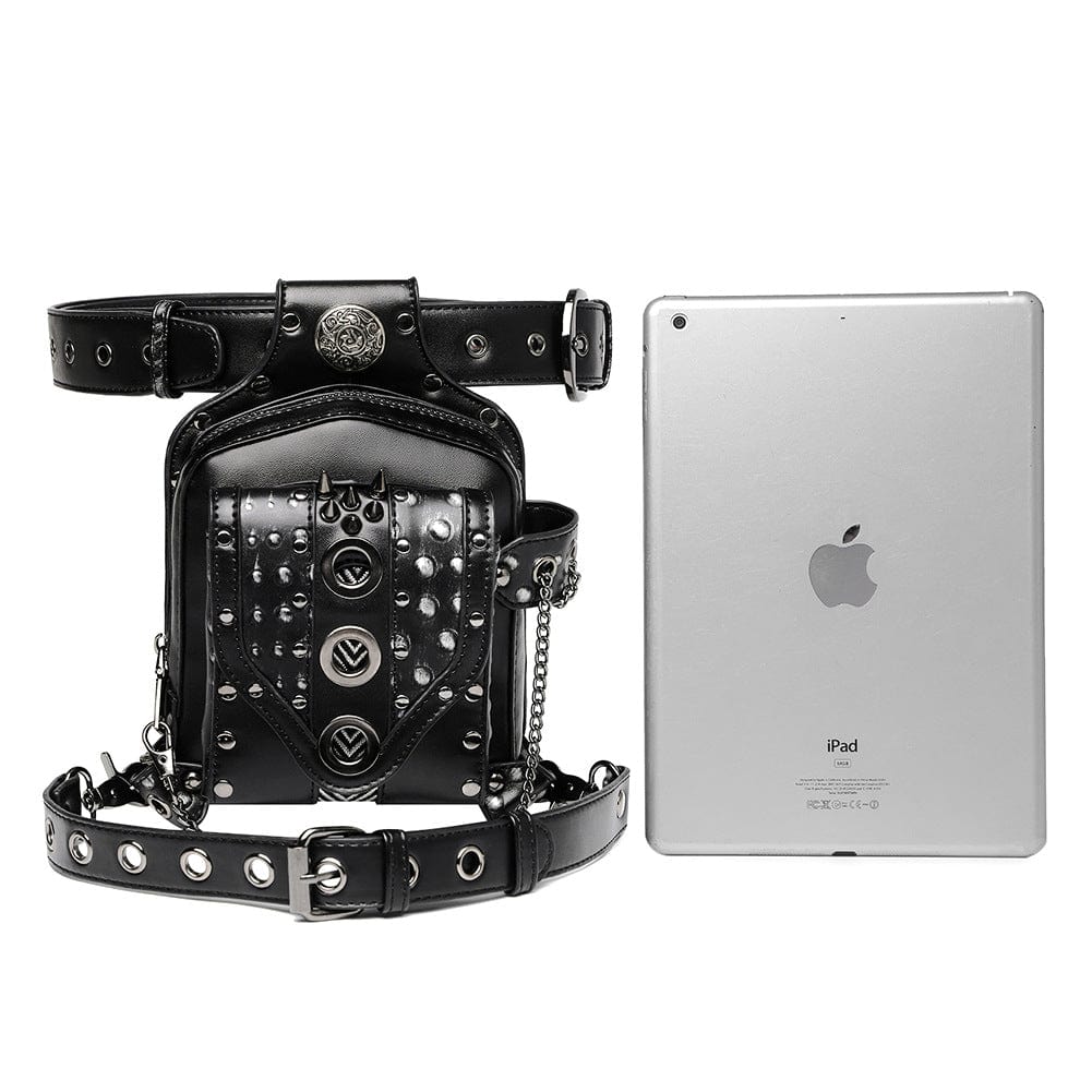 Kobine Unisex Punk Rivet Nailed Waist Bag