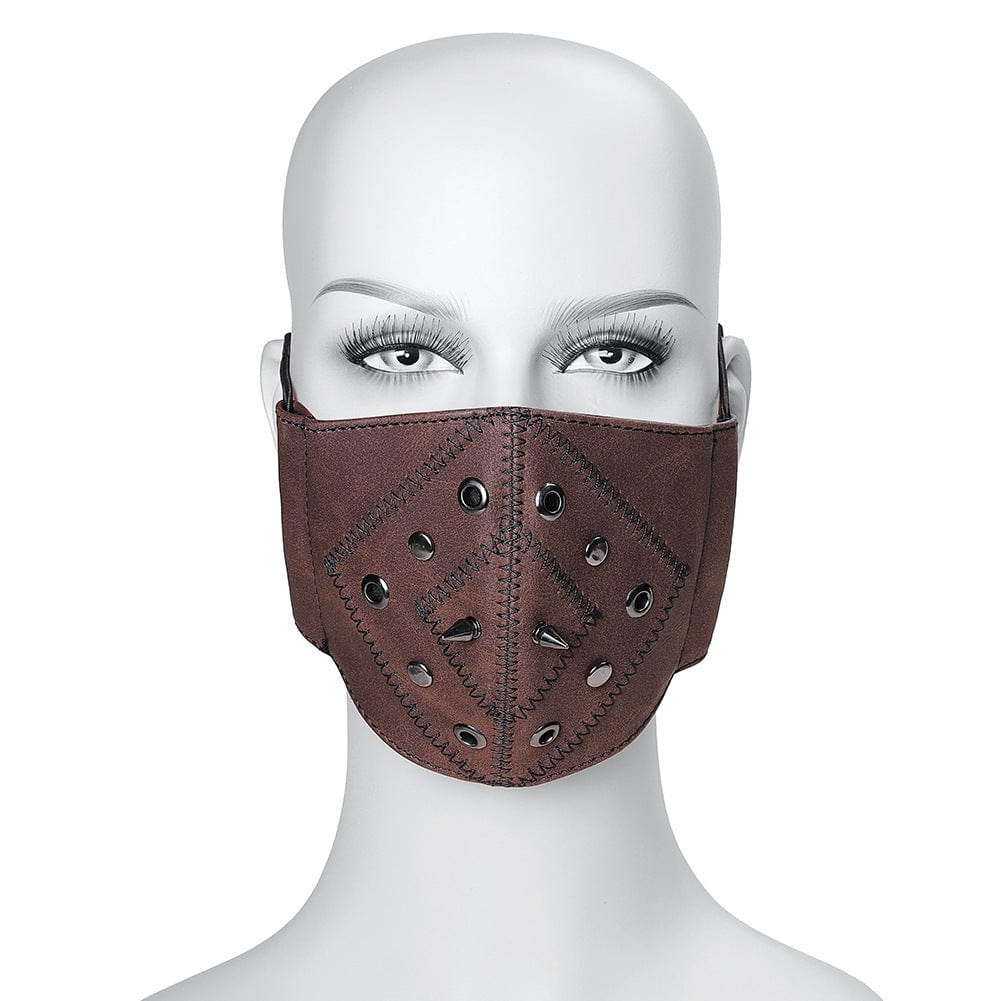 Kobine Unisex Steampunk Rivets Nailed Stitch Mask