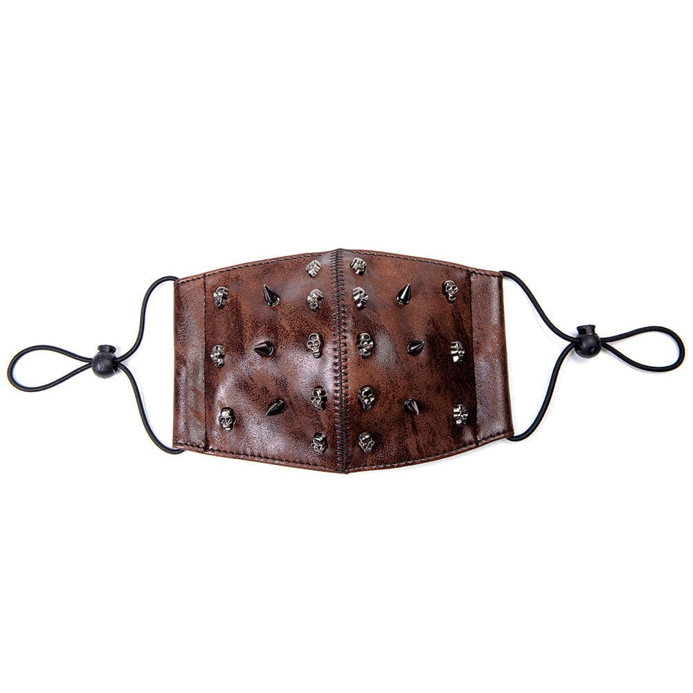 Kobine Unisex Steampunk Skulls Rivets Mask