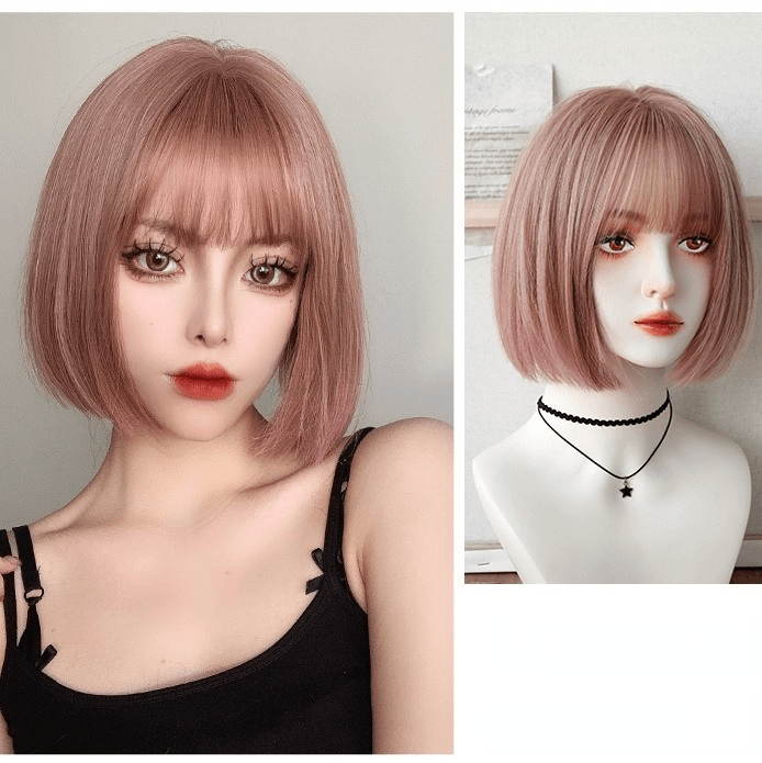 Kobine Women's Bob Haircut Synthetic Hair Extension