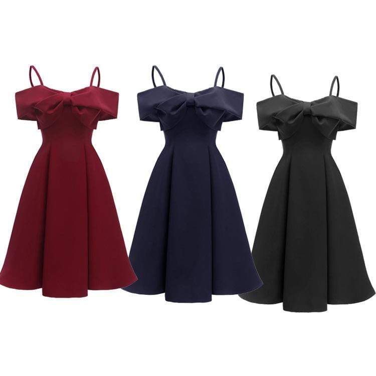 Women's Bowknot Slip Dresses Bridesmaid Dresses