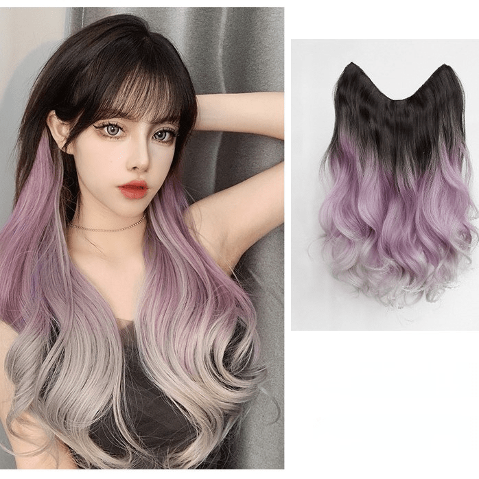 Kobine Women's Double Color Deep Wave Synthetics Hair Extension