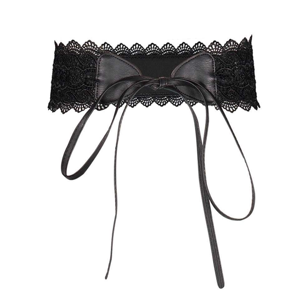 Women's Floral Lace-up Belts