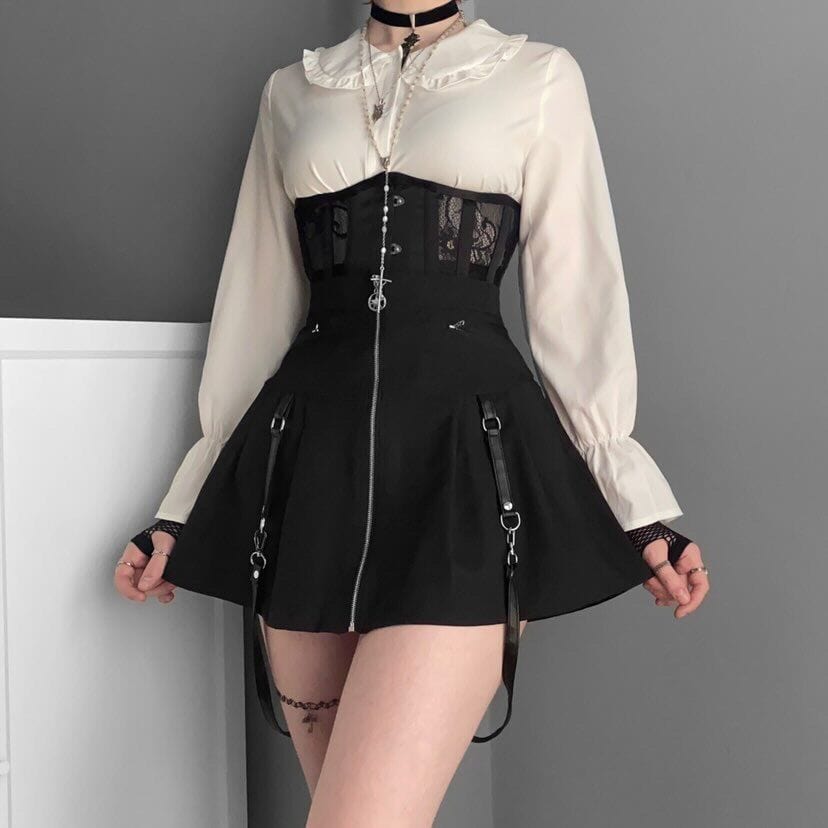 underbust corset dress Debossed Leather Underbust Corset main image 0