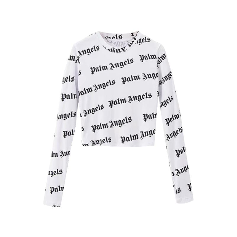 Women's Gothic Long Sleeved Letters Skinny T-shirts