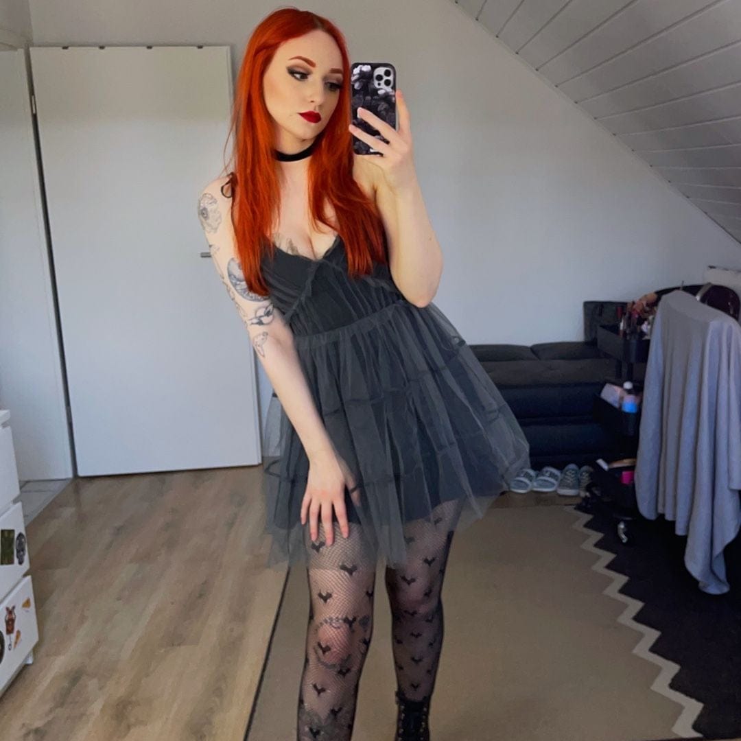 Kobine Women's Gothic Mesh Slip Dresses