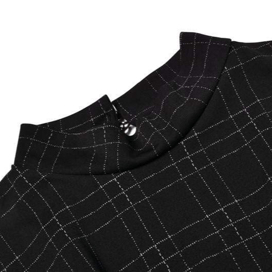 Kobine Women's Gothic Plaid High-waisted Dresses