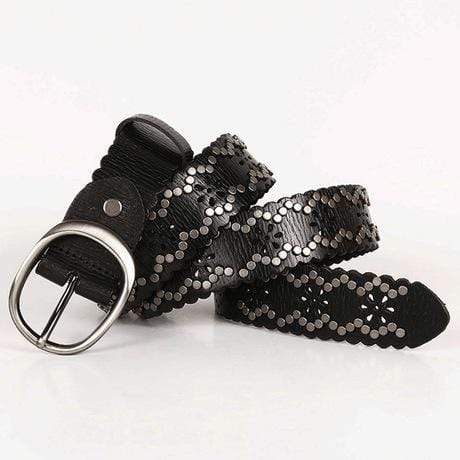Men's Gothic Ripped Crack Belts With Rivets