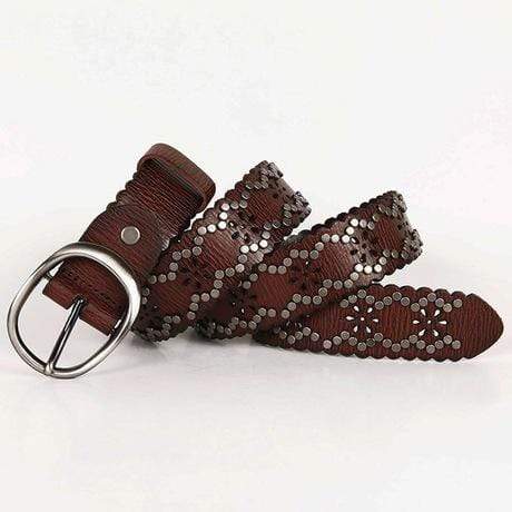 Men's Gothic Ripped Crack Belts With Rivets