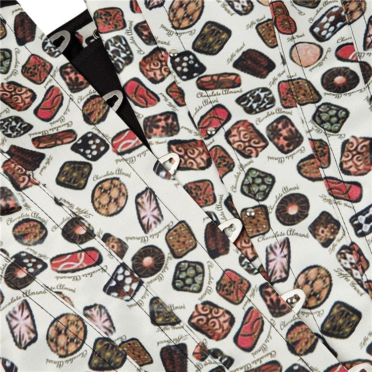 Kobine Women's Gothic Vintage Graffiti Printed Overbust Corset