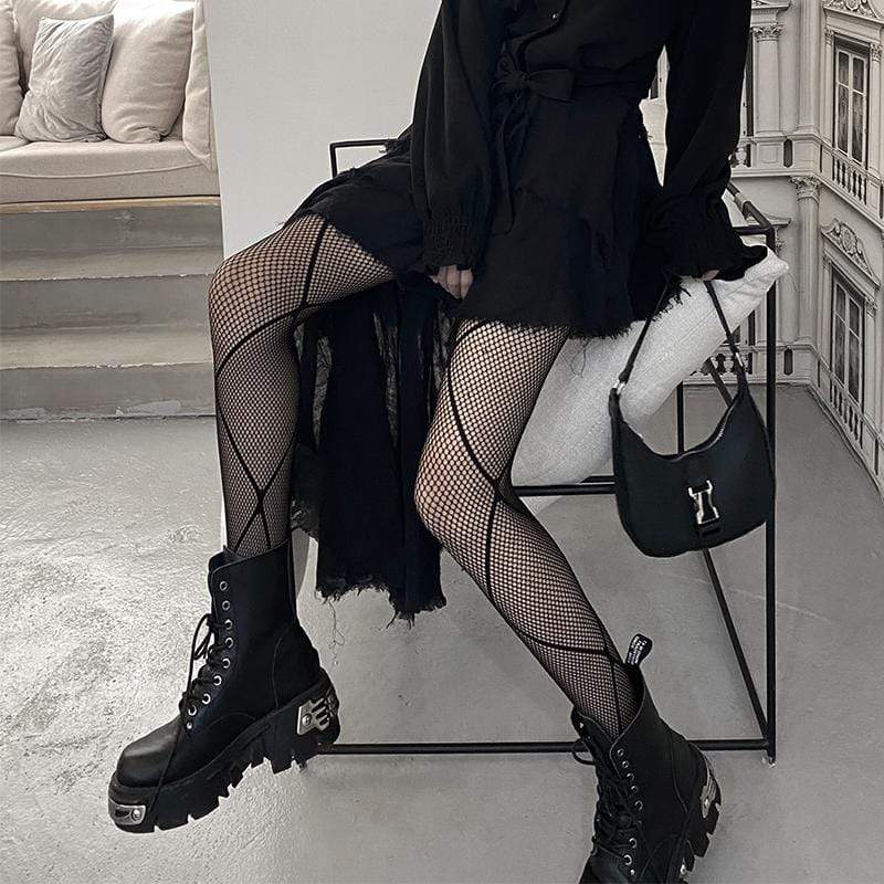 Women's Moon Fishnet Stockings