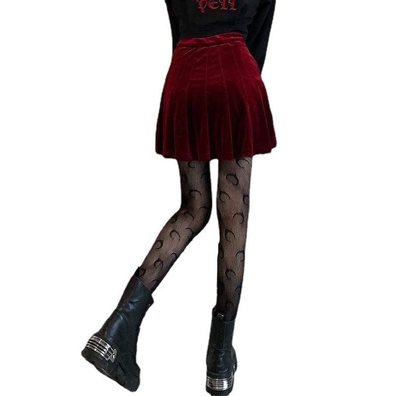 Kobine Women's Moon Fishnet Stockings