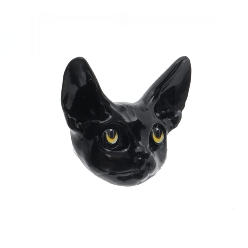 Kobine Women's Punk Black Cat Earrings
