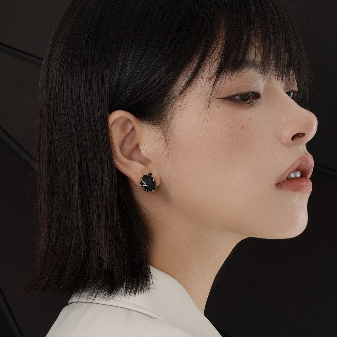 Kobine Women's Punk Heart Earrings