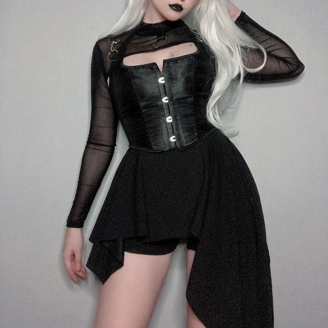 punk dresses Women's Punk Irregular Hem Tube Dress – Punk Design