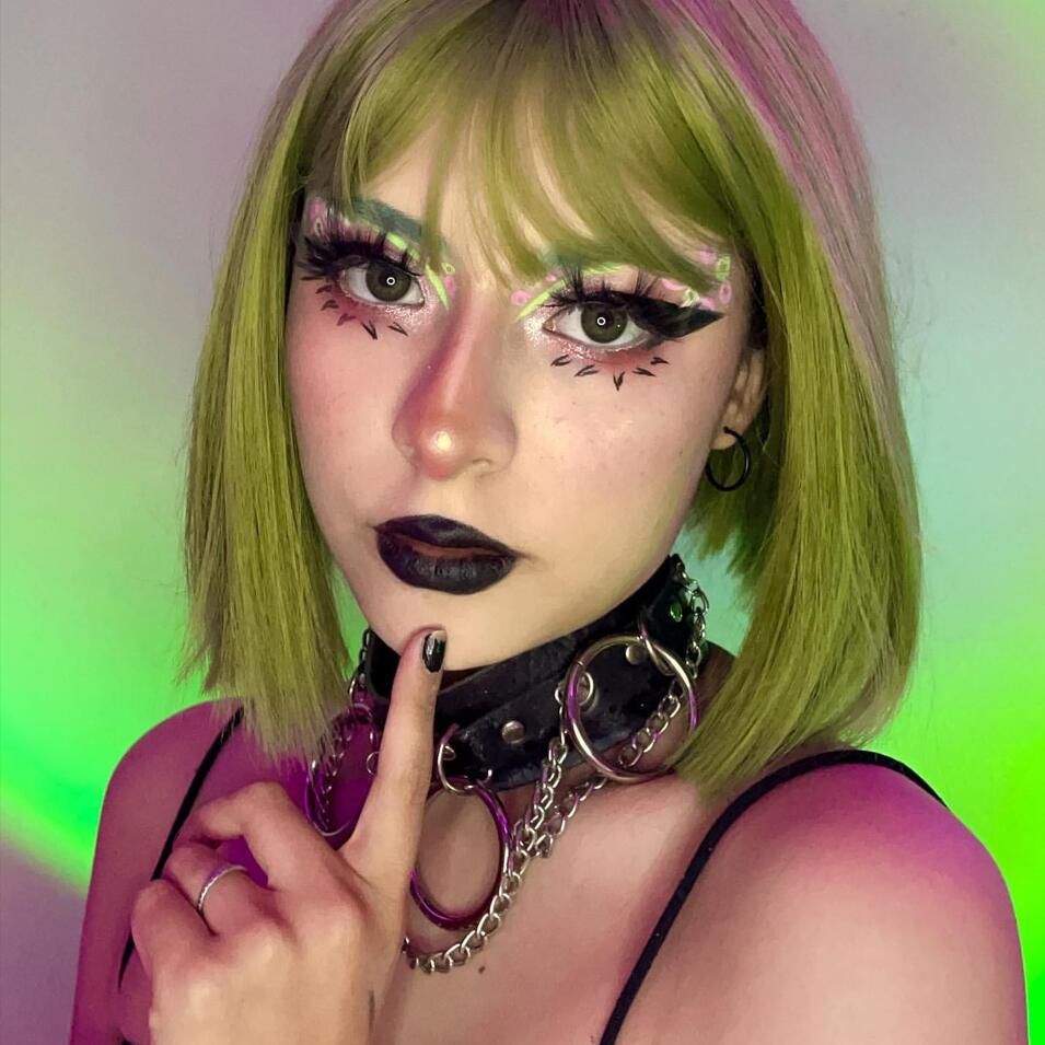 Kobine Women's Punk Metal Chains Faux Leather Wide Choker With Three Rings