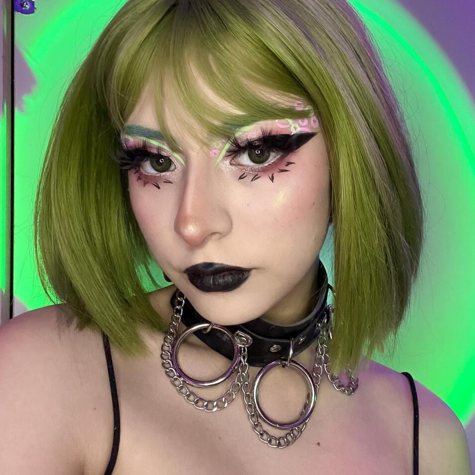 Kobine Women's Punk Metal Chains Faux Leather Wide Choker With Three Rings