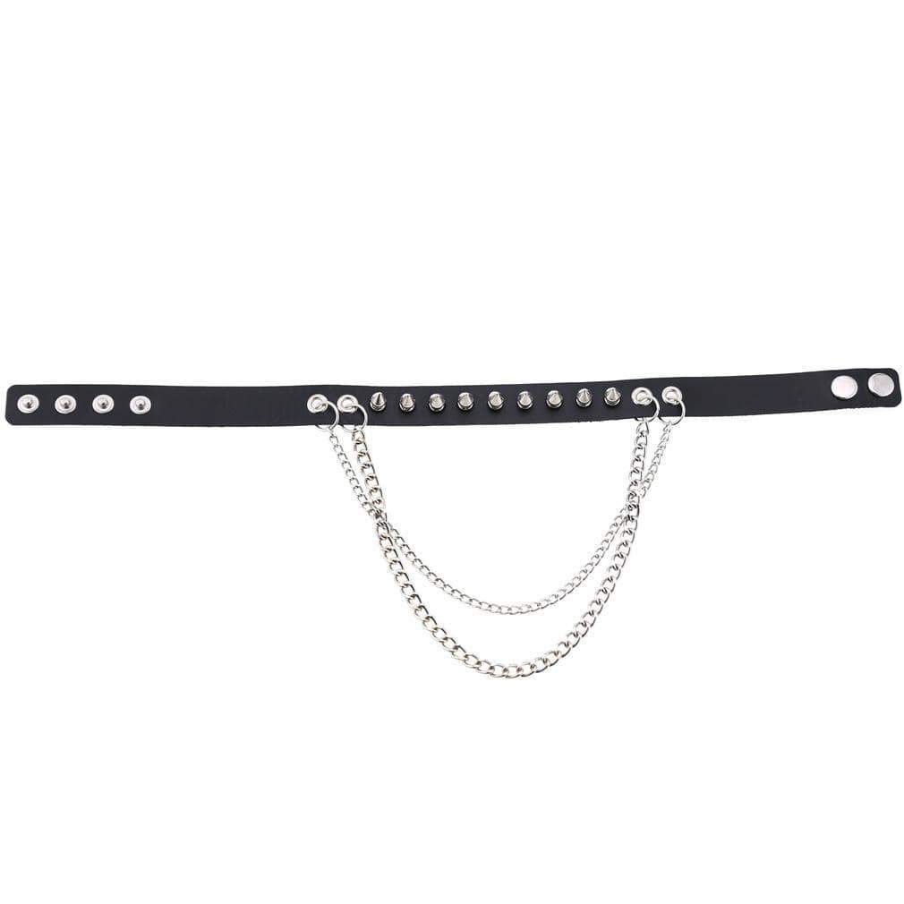 Women's Punk Rivets&Chains Chokers