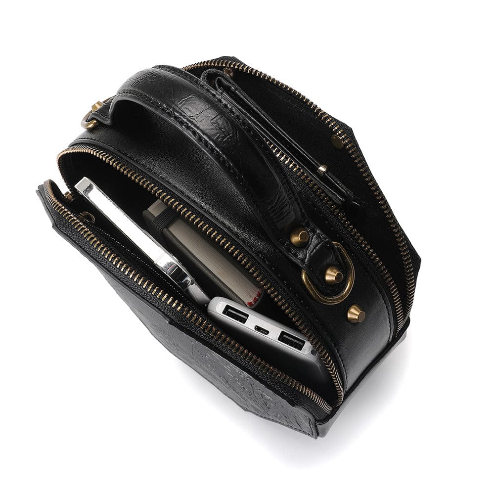 Kobine Women's Steampunk Gear Clock Bag with Detachable Straps