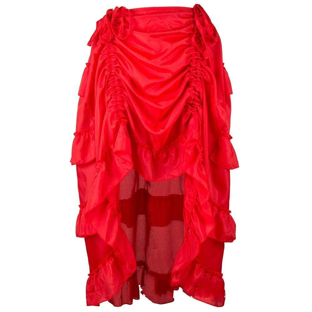 Women's Steampunk Pure Color Ruffled Skirts