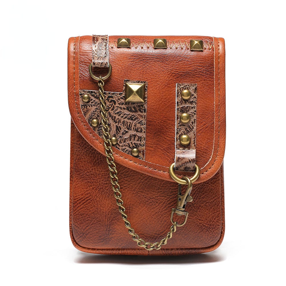Kobine Women's Steampunk Rivets Chain Mini Bag