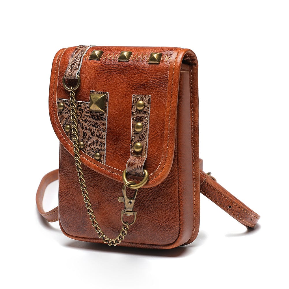 Kobine Women's Steampunk Rivets Chain Mini Bag