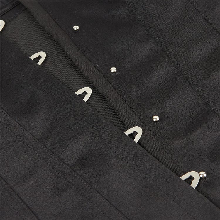 Kobine Women's Vintage Lace Mesh Sleeve Overbust Corsets