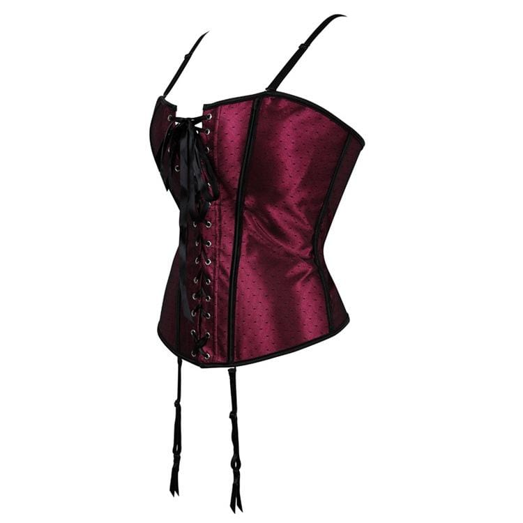 Women's Vintage Mesh Point Overbust Corsets