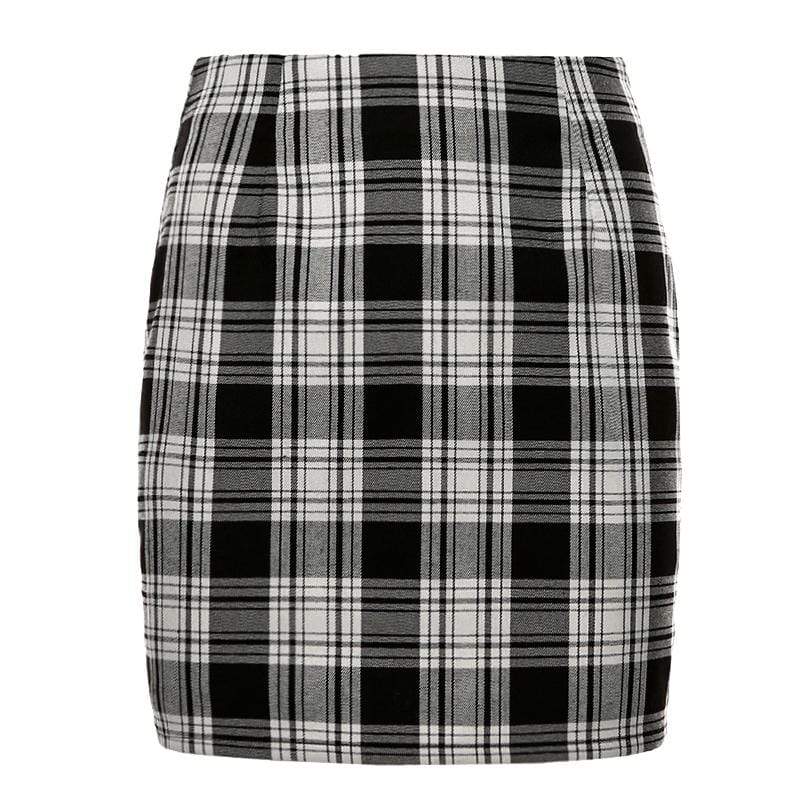 Womne's Palaid Fitted Butt-hugging Skirts