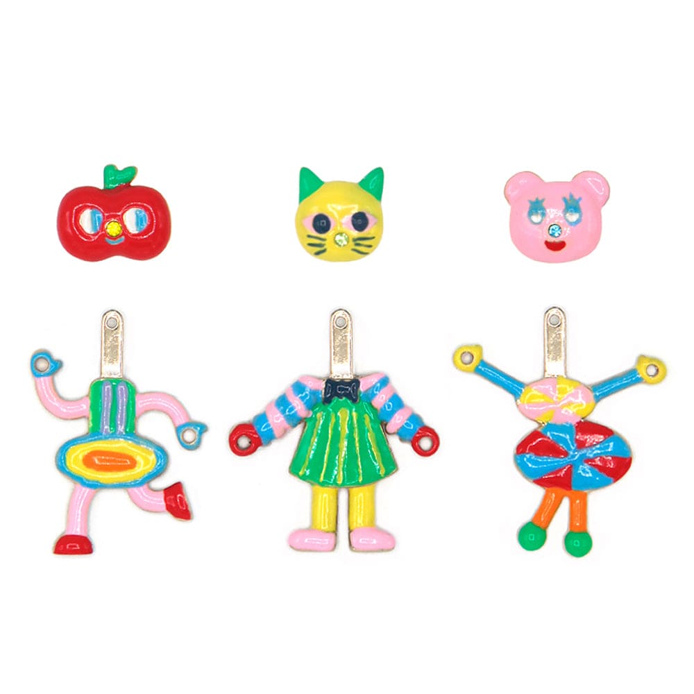 Pink Kawaii Women's Chromatic Animal Earrings