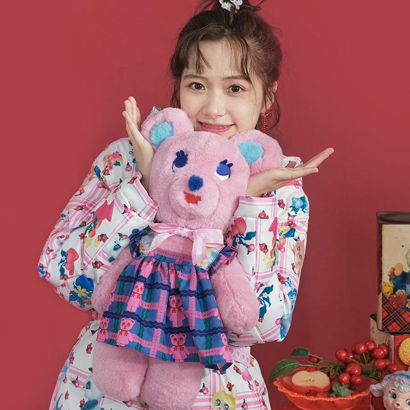 Pink Kawaii Women's Detachable Bear Messenger Bag