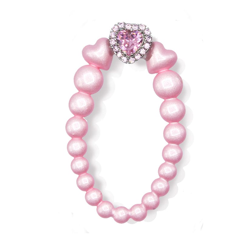 Pink Kawaii Women's Heart Zircon Annular Earrings