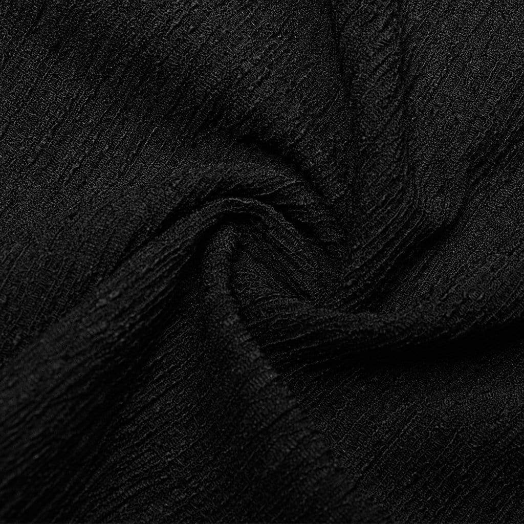 PR-A Women's Punk Puff Sleeved Ruffles Shirt