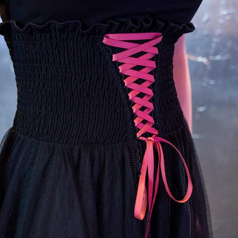Women's Strapless Multi-layered Lace Dresses