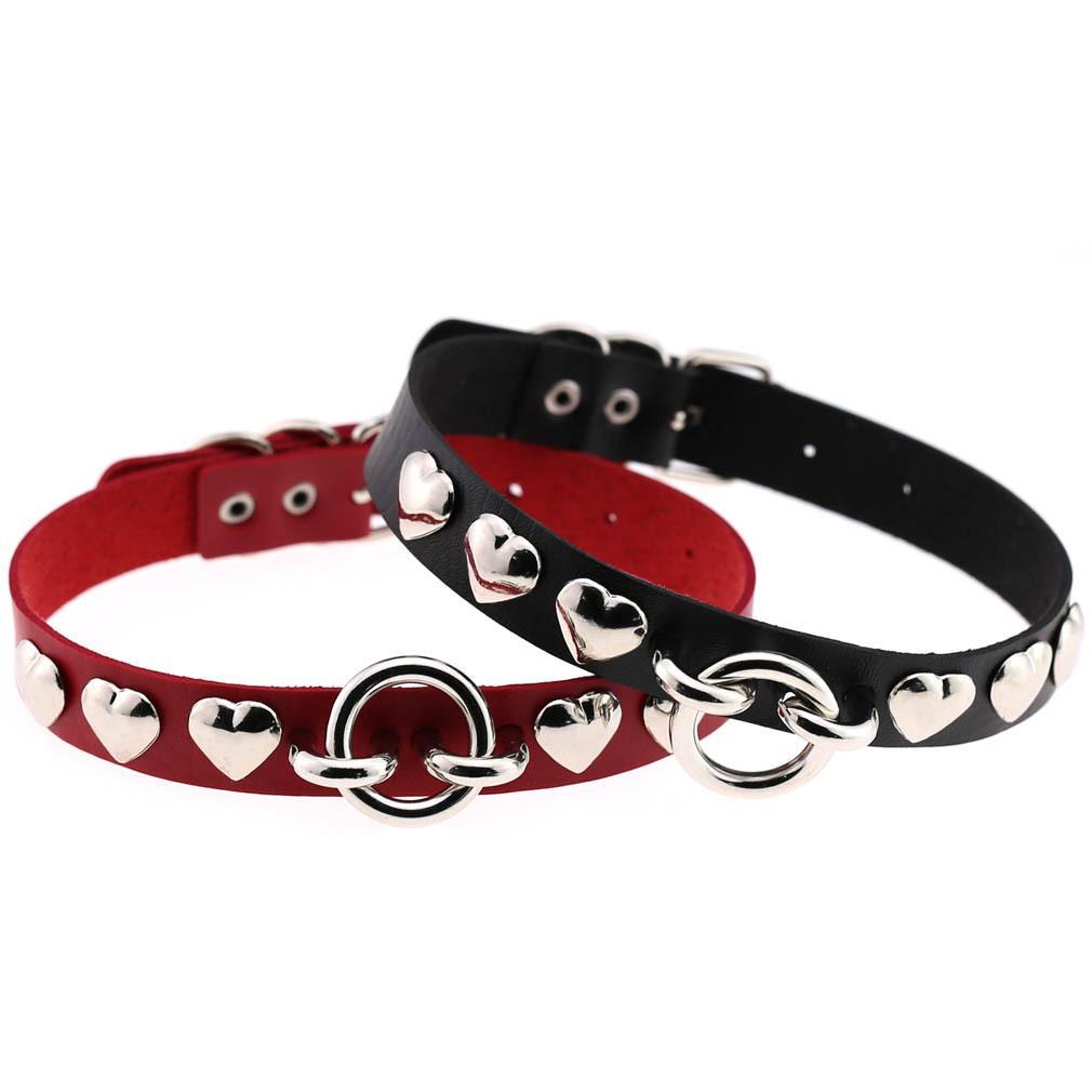 Women's Punk Heart Rivet Choker