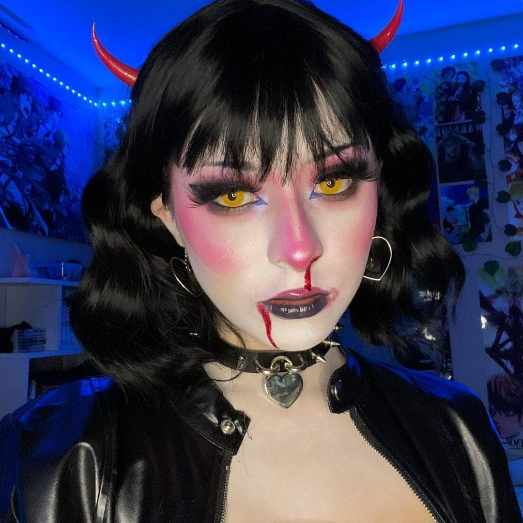 PUNK DESIGN Women's Punk Rivet Heart Choker Necklace With Key