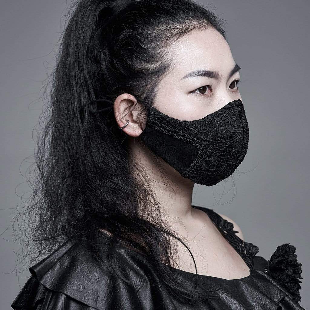 Gothic Jacquard Masks Black