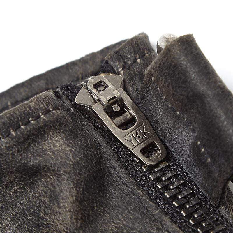 Men's Steampunk Belt Buckle Rivet Gloves Grey