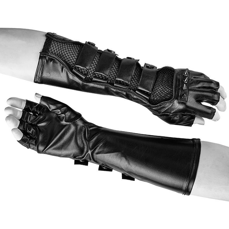 Men's faux leather Long Gloves