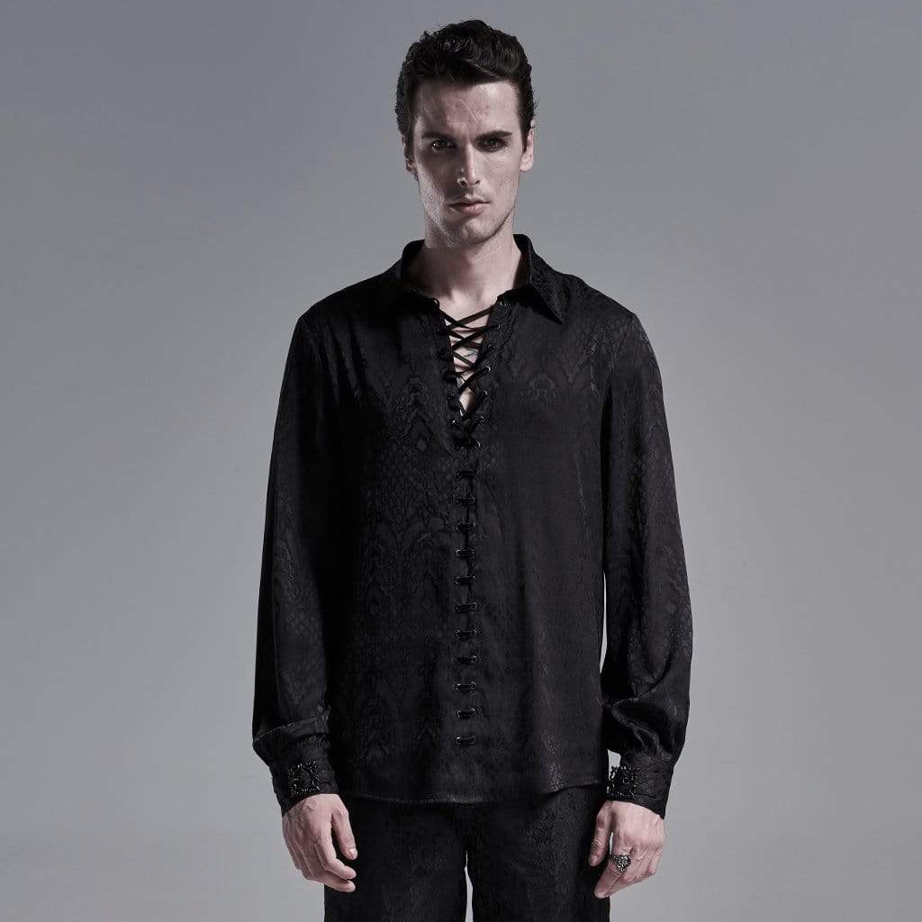Men's Gothic Snakeskin Strappy Shirts