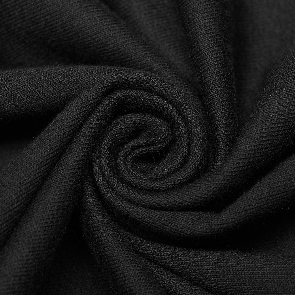 PUNK RAVE Men's Gothic Turn-down Collar Mesh Splice Irregular Vest