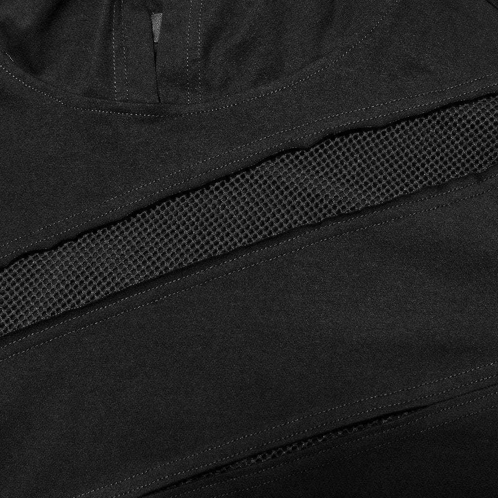 PUNK RAVE Men's Punk Mesh Splice T-shirt with Hood