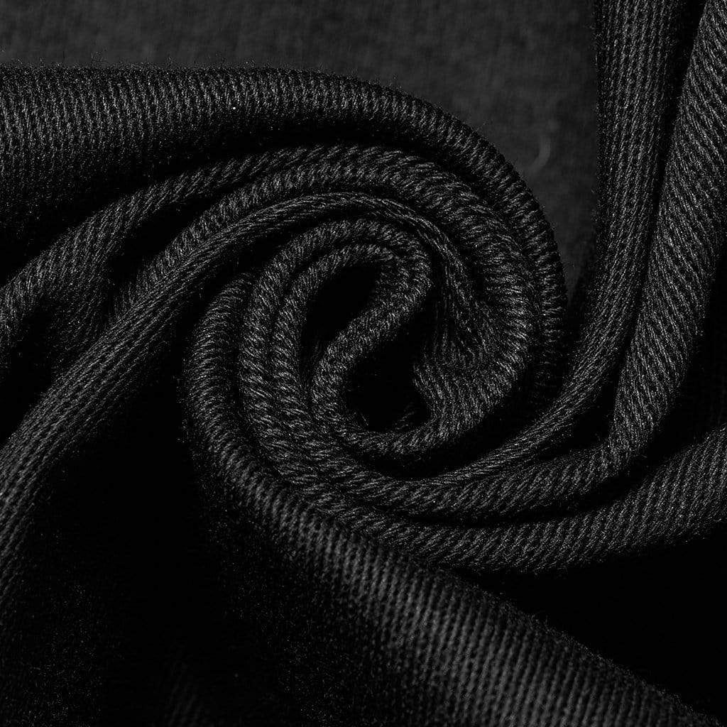 Punk Rave Men's Punk Rivet Splice Mesh Shirt