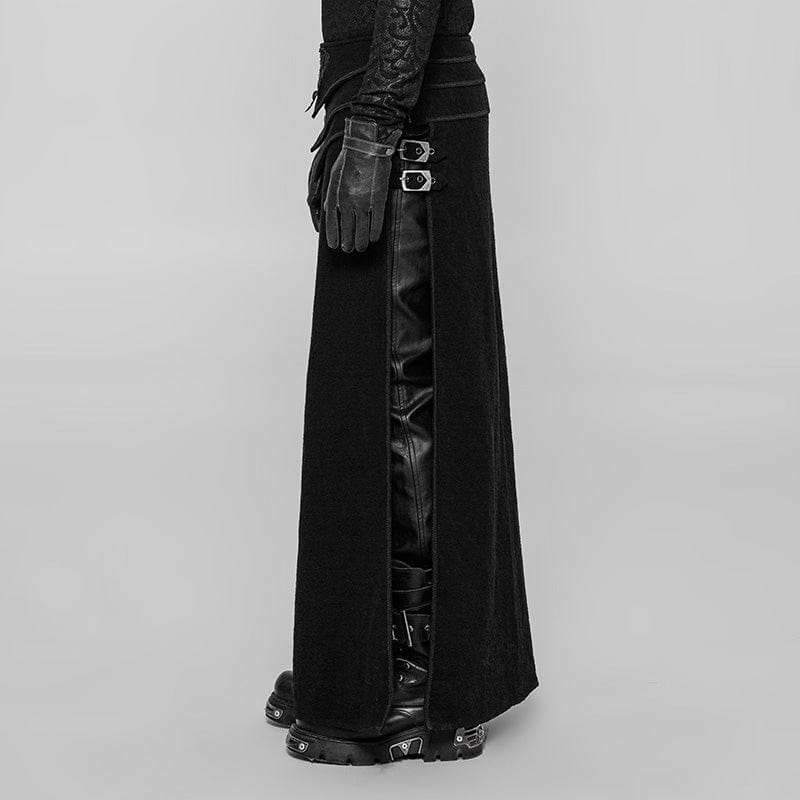 PUNK RAVE Men's Punk Side Slit Long Skirt