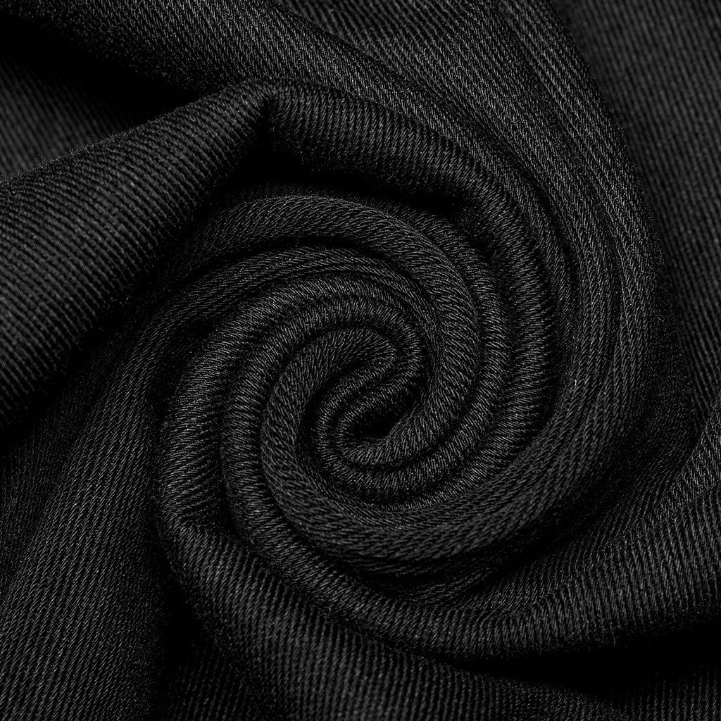 PUNK RAVE Men's Punk Stand Collar Asymmetric Zipper Vest