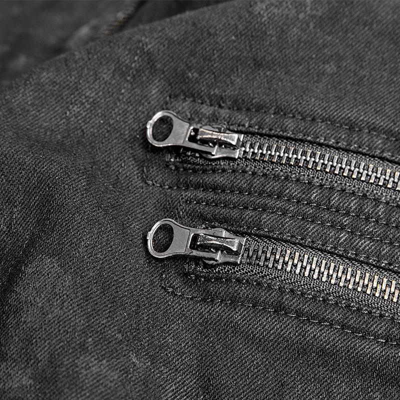 Men's Unique Armor Knee Men's Washing Jeans