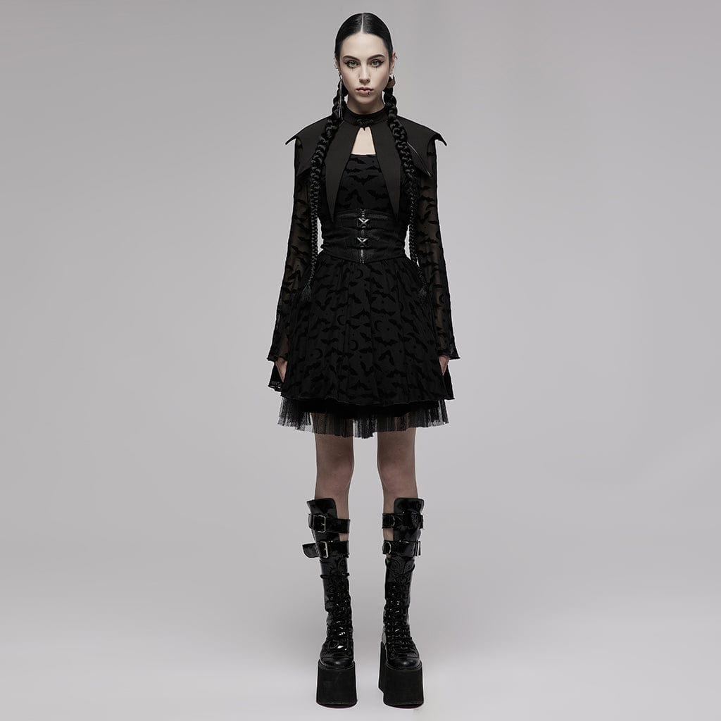 Punk Rave Women's Gothic Bat Shape Collar