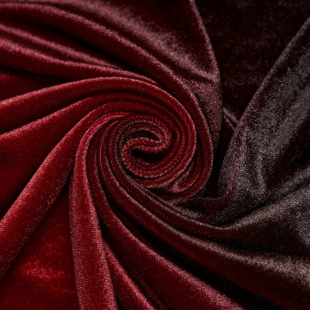 PUNK RAVE Women's Gothic Gradient Off Shoulder Flare Sleeved Maxi Dress Wedding Dress