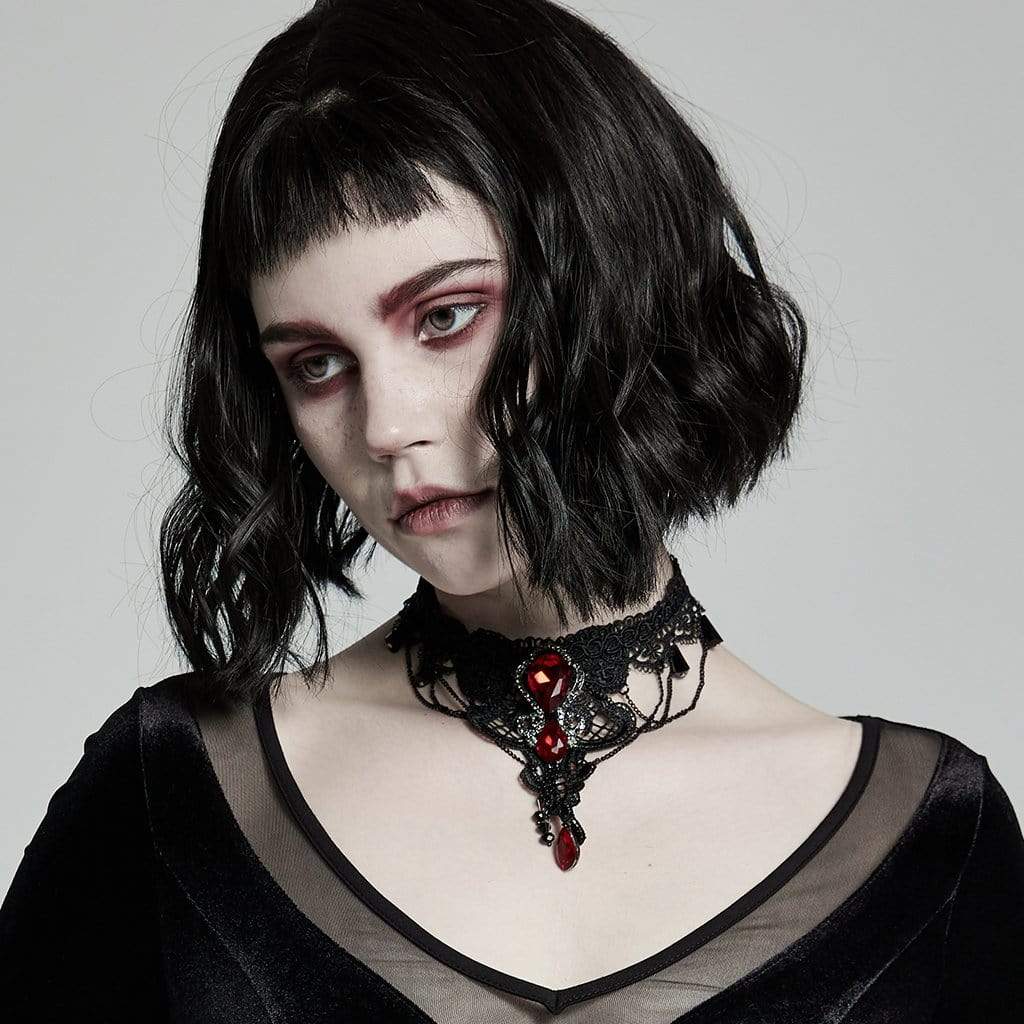 Women's Gothic Lace Choker Wedding Choker